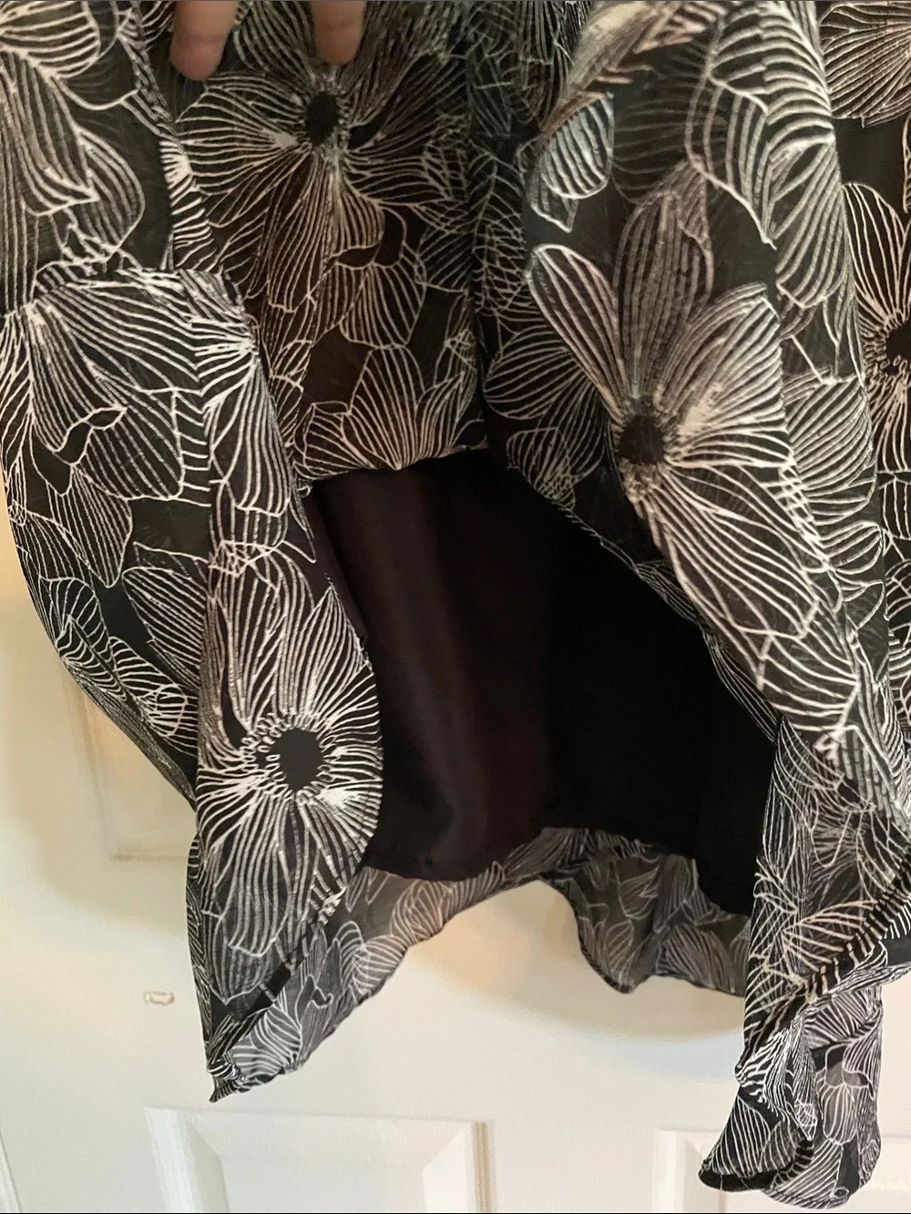 a new day Black Floral Ruffle Faux Wrap Dress XXL NWT